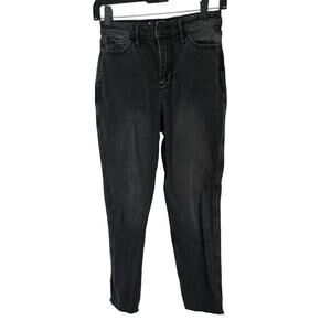 Hollister Size 0R Charcoal Gray High Waisted Mom Jeans Tapered Denim